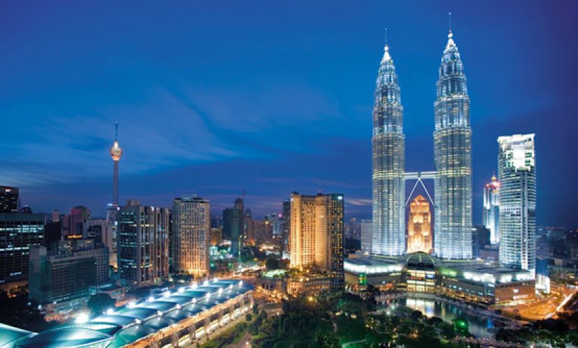 The Petronas Towers dominate the skyline in the Malaysian capital, Kuala Lumpur.
